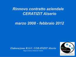 Rinnovo contratto aziendale CERATIZIT Alserio marzo 2008