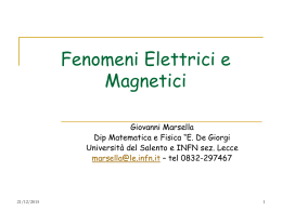 Lezione 1 - Elettromagnetismo