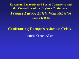 Confronting Europe`s Asbestos Crisis