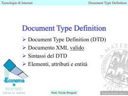 Corso Integrativo XML 6 - Dipartimento di Informatica