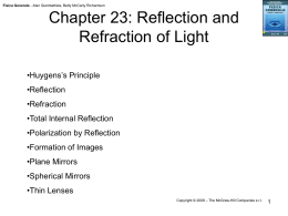 Chapter 23: Reflection and Refraction of Light