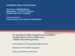 DALL`ANTONIA - Cim - Università degli studi di Pavia