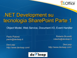 .NET Development su tecnologia SharePoint Parte 1