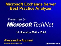 Microsoft Exchange Server Best Practice Analyzer