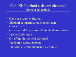 Elezioni e sistemi elettorali - Dipartimento di Scienze sociali e politiche