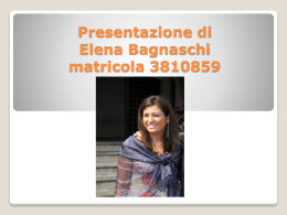 Presentazione di Elena Bagnaschi 2012