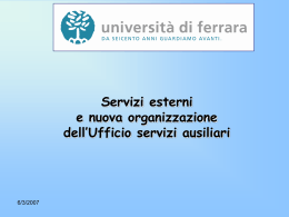 Esternalizzazioni - Università degli Studi di Ferrara