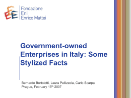 Government-owned Enterprises in Italy: Some Stylized Facts