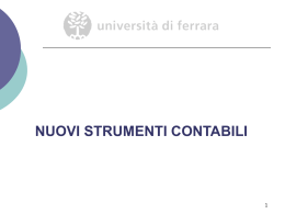 nuovi strumenti contabili - Università degli Studi di Ferrara