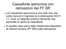Cassaforte asincrona con retroazioni dei FF SR