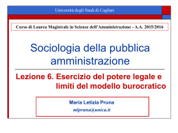 6. Sociologia della pubblica amministrazione