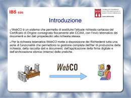 Presentazione WebCO