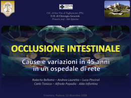 Occlusioni intestinali in un ospedale di rete: eziologia, management