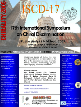 Diapositiva 1 - 17th International Symposium on Chiral Discrimination