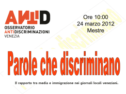 Slide 1 - osservatorio antidiscriminazioni venezia