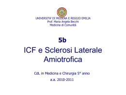 5b.ICF e SLA - Facoltà di Medicina e Chirurgia