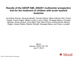 Results of the AIEOP AML 2002/01 multicenter
