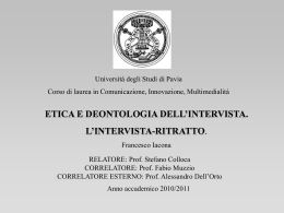 FRANCESCO IACONA - Cim - Università degli studi di Pavia