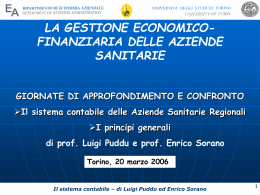 Il sistema contabile – di Luigi Puddu ed Enrico Sorano