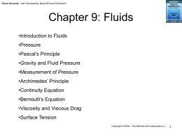 Chapter 9: Fluids