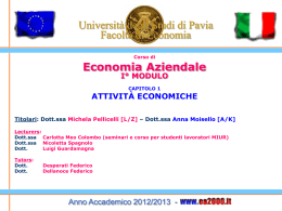 Economia aziendale - Università degli studi di Pavia