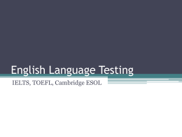 English Language Testing