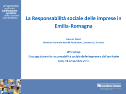 La responsabilità sociale delle imprese in Emilia