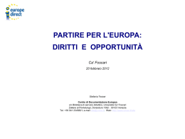 diritti e opportunità - Università Ca` Foscari di Venezia
