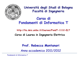 0.Introduzione al corso - LIA - Università degli Studi di Bologna