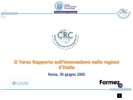 Il Terzo Rapporto sull`innovazione nelle regioni d`Italia