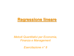 1° Modello di regressione lineare