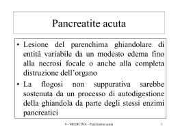9) Pancreatite acuta - Corso di Laurea in Infermieristica