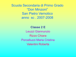 scuola secondaria di primo grado “Don Minzoni” San Pietro