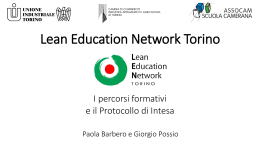 Lean Education Network Torino - Scuola di Scienze della Natura