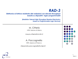 RAD 3 - INFN - Sezione di Padova