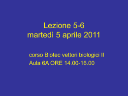Lez_5-6_Vettori_biotec_5-4-11 - Università degli Studi di Roma