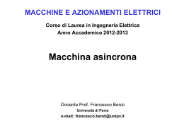Macchina asincrona - Università degli studi di Pavia