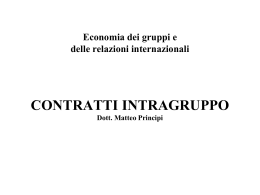 Contratti infragruppo