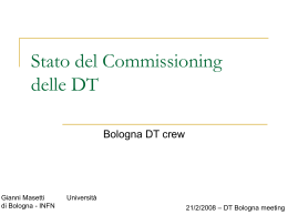 Stato del Commissioning delle DT