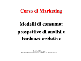 Modello di consumo - Università di Urbino