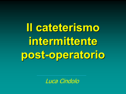 Cateterismo intermittente postoperatorio
