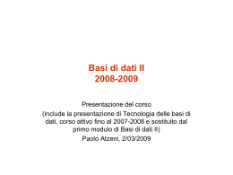 Basi di dati (nuovo ordinamento) 2001-2002