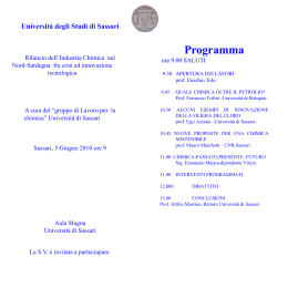 Programma - Università degli Studi di Sassari