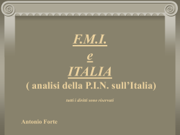FMI e ITALIA ( esame della PIN del 7/11/03)