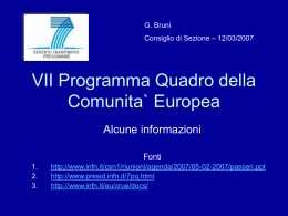 VII Programma Quadro della Comunita` Europea