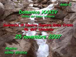 XXXIV Domenica t.o - C - Letture (25 novembre 2007)