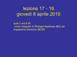 Lez_17-18_Bioing_8-4-10 - Università degli Studi di Roma Tor