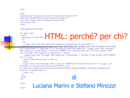 L`HTML: perché? e per chi?