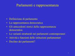 Parlamento e rappresentanza