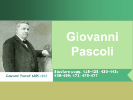 Giovanni Pascoli - letteraturaestoria